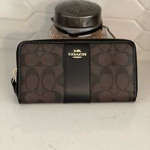 Black and dark brown with gold